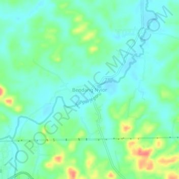 Bendang Nyior topographic map, elevation, terrain
