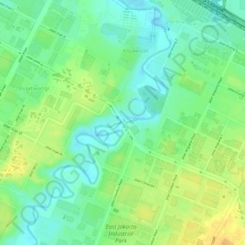 Jembatan EJIP - MM2100 topographic map, elevation, terrain