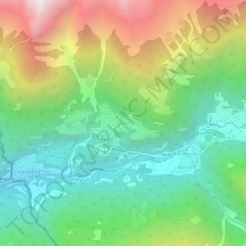 Soglio topographic map, elevation, terrain
