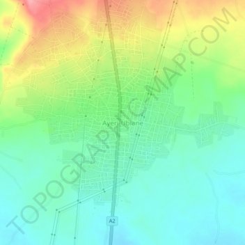 Ayeri-Ubiane topographic map, elevation, terrain