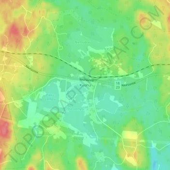 Kuohu topographic map, elevation, terrain