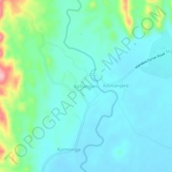 Kichangani topographic map, elevation, terrain