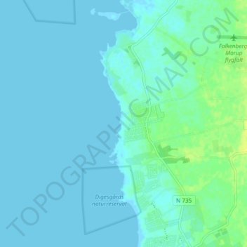 Sandkärr topographic map, elevation, terrain