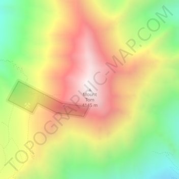 Mount Tom topographic map, elevation, terrain