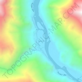 Sermik topographic map, elevation, terrain