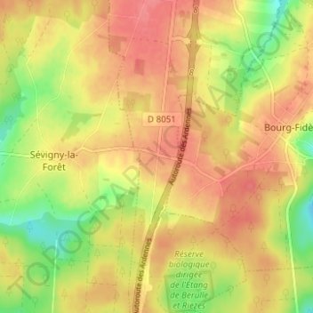 Le Cheval Blanc topographic map, elevation, terrain