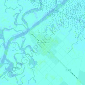 General Lavalle topographic map, elevation, terrain