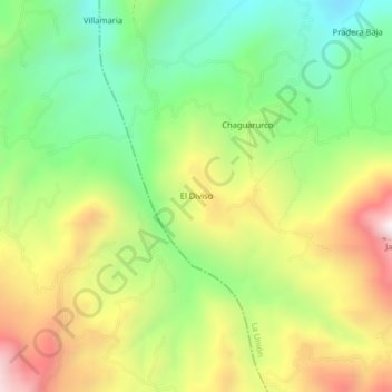 El Diviso topographic map, elevation, terrain