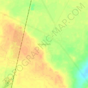 Idumuesah topographic map, elevation, terrain