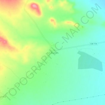 Ain Radjeh topographic map, elevation, terrain