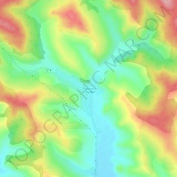 Pelișor topographic map, elevation, terrain