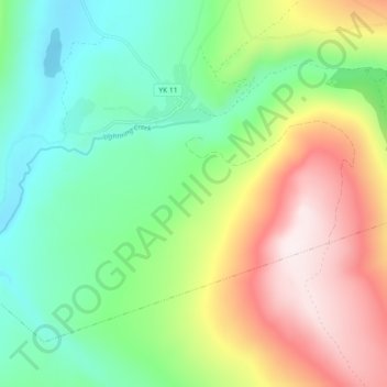 Keno Hill topographic map, elevation, terrain