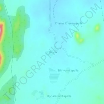 Ethodu topographic map, elevation, terrain