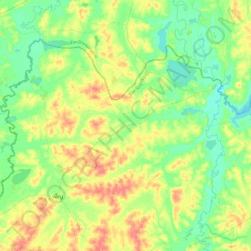 Ban Khok topographic map, elevation, terrain