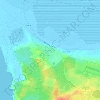 Akrotiri topographic map, elevation, terrain