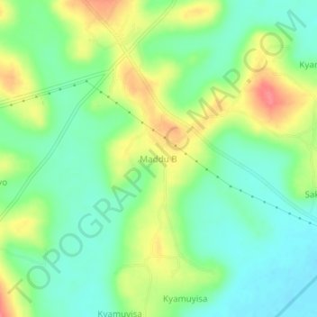 Maddu B topographic map, elevation, terrain