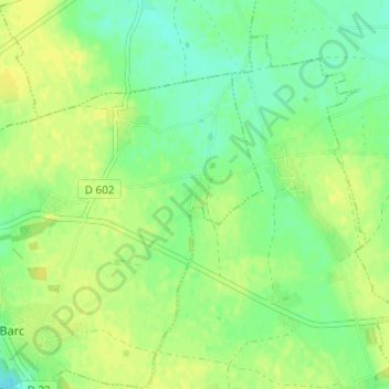 Le Mesnil Binet topographic map, elevation, terrain