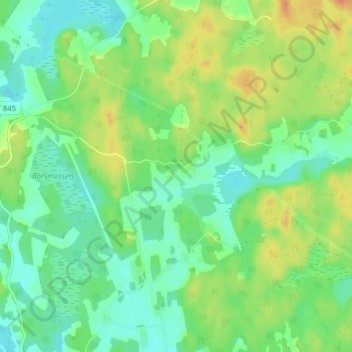 Väng topographic map, elevation, terrain
