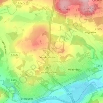 Hill Farm topographic map, elevation, terrain