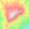 哈巴雪山 topographic map, elevation, terrain