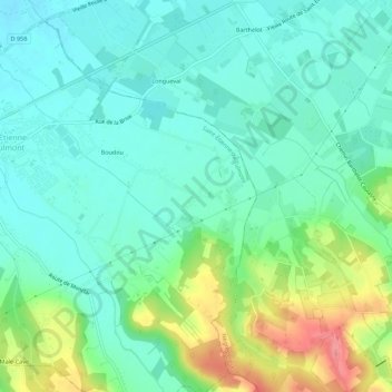 Canorte topographic map, elevation, terrain