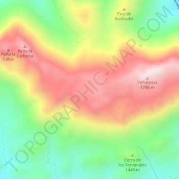 Balagares topographic map, elevation, terrain