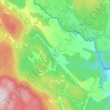 Gorači topographic map, elevation, terrain