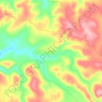 Sakız topographic map, elevation, terrain