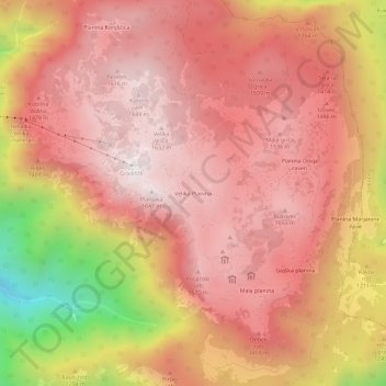 Velika Planina topographic map, elevation, terrain