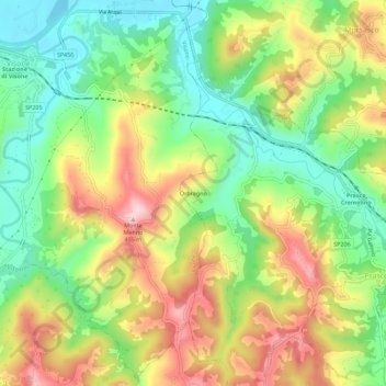 Orbregno topographic map, elevation, terrain