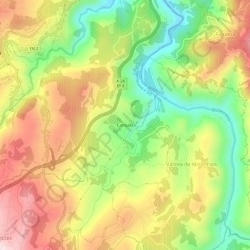 Cantudo topographic map, elevation, terrain