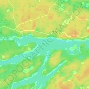 Dollars Lake topographic map, elevation, terrain