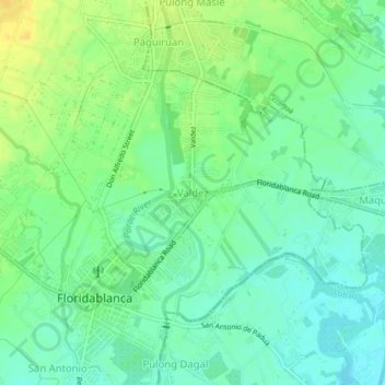 Valdez topographic map, elevation, terrain