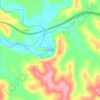 White Cloud topographic map, elevation, terrain