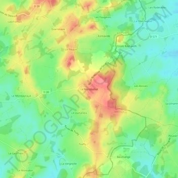 Le Montbabut topographic map, elevation, terrain