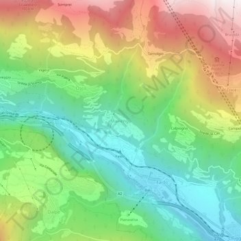 Mairengo topographic map, elevation, terrain
