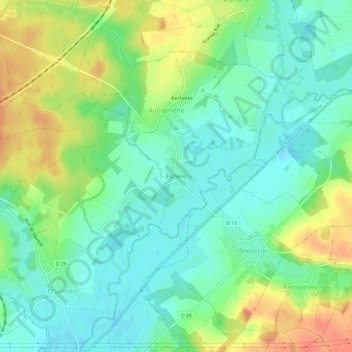 Eschêne topographic map, elevation, terrain