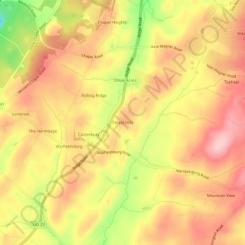 Forest Hills topographic map, elevation, terrain