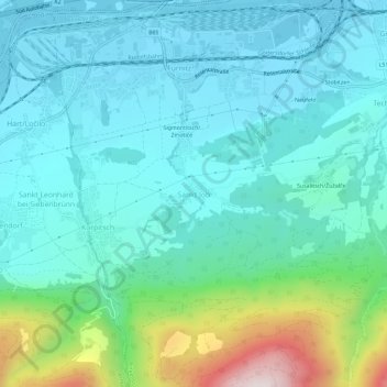Sankt Job topographic map, elevation, terrain