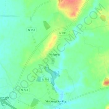 Vinberg topographic map, elevation, terrain