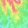 Moiré topographic map, elevation, terrain