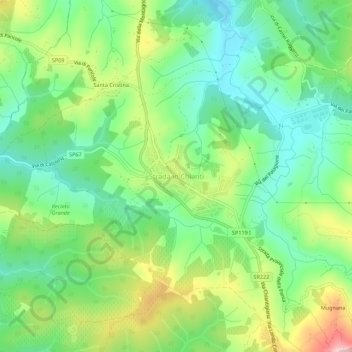 Strada in Chianti topographic map, elevation, terrain