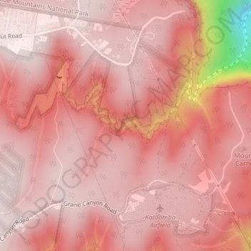 Grand Canyon topographic map, elevation, terrain