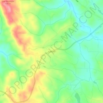 Ludville topographic map, elevation, terrain