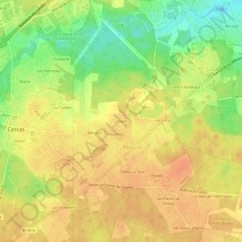 Chapet topographic map, elevation, terrain