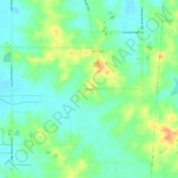 Tillman topographic map, elevation, terrain