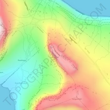 StiðjafjalI topographic map, elevation, terrain