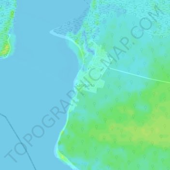Sangana topographic map, elevation, terrain