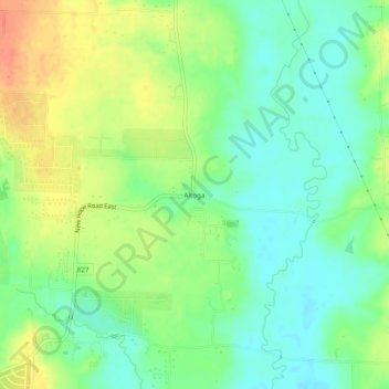 Altoga topographic map, elevation, terrain