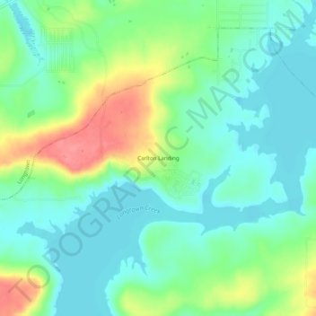 Carlton Landing topographic map, elevation, terrain